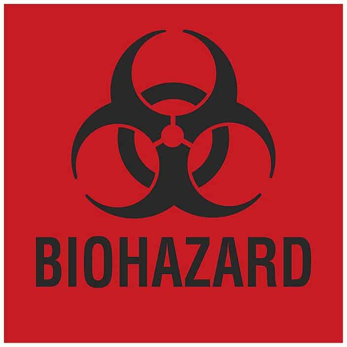 red biohazard logo