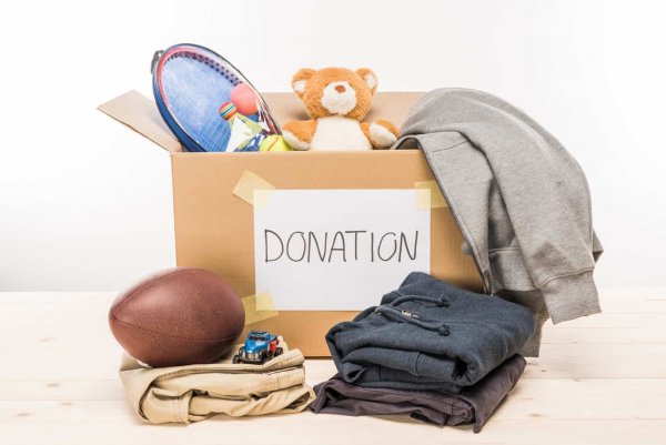 box of donations