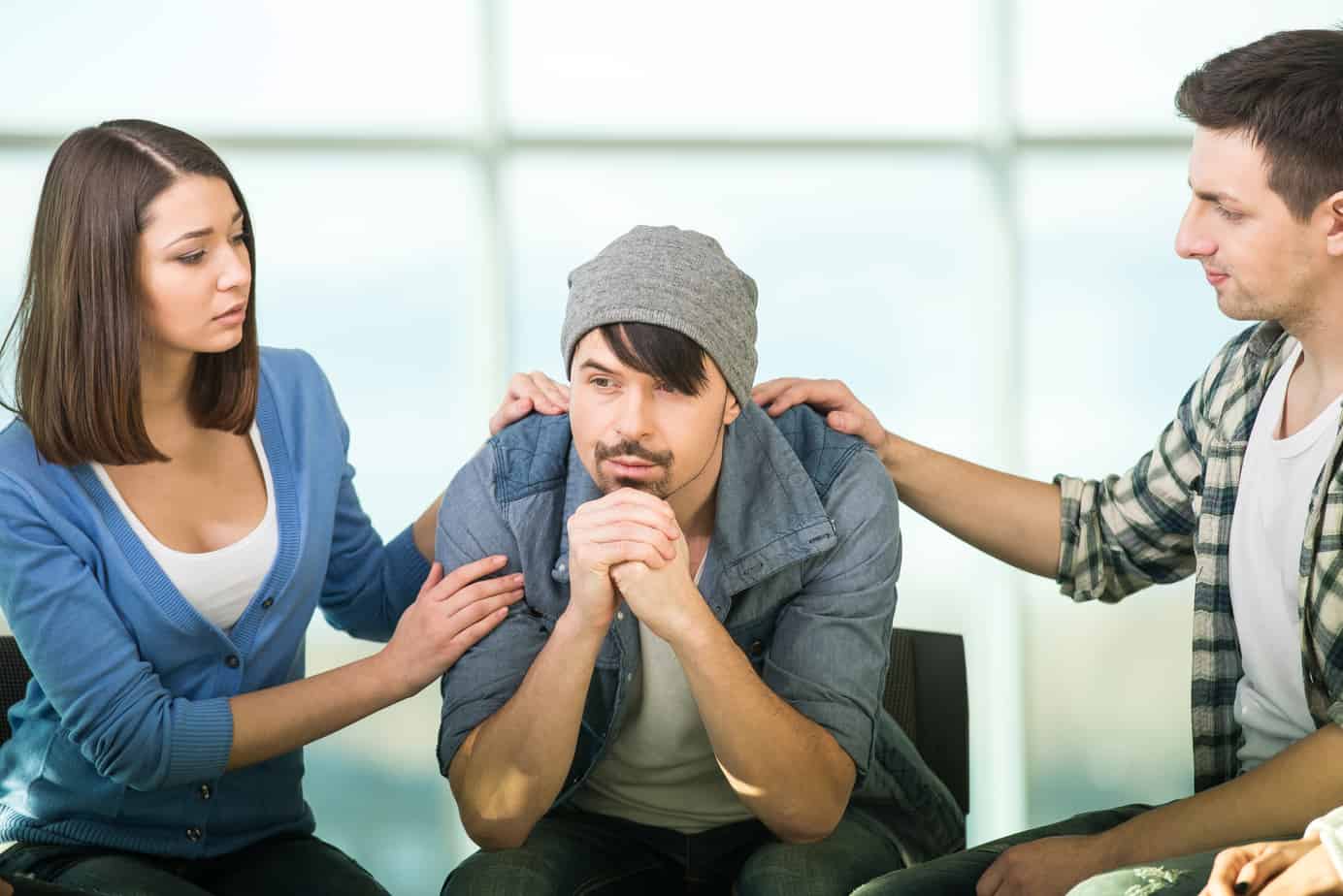 Support Group young man at support group