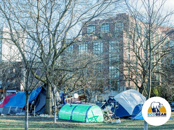 homeless encampment cleanup